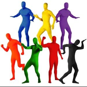 Black Full-Body Stretch Jumpsuit Unisex Women’s Men’s Size M